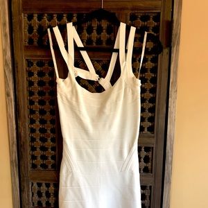Vintage Herve Leger White Dress SZ M